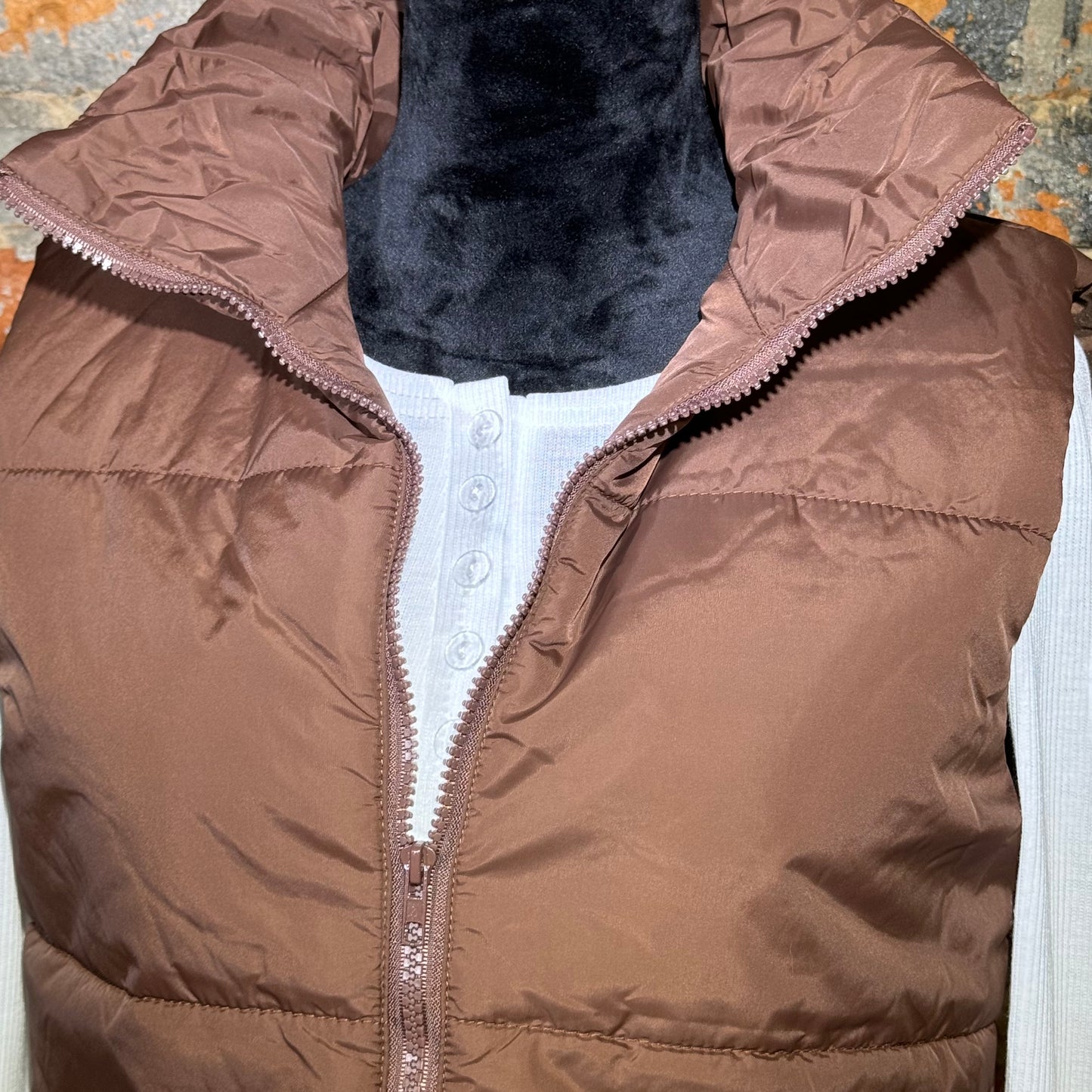 Brown Cropped Vest