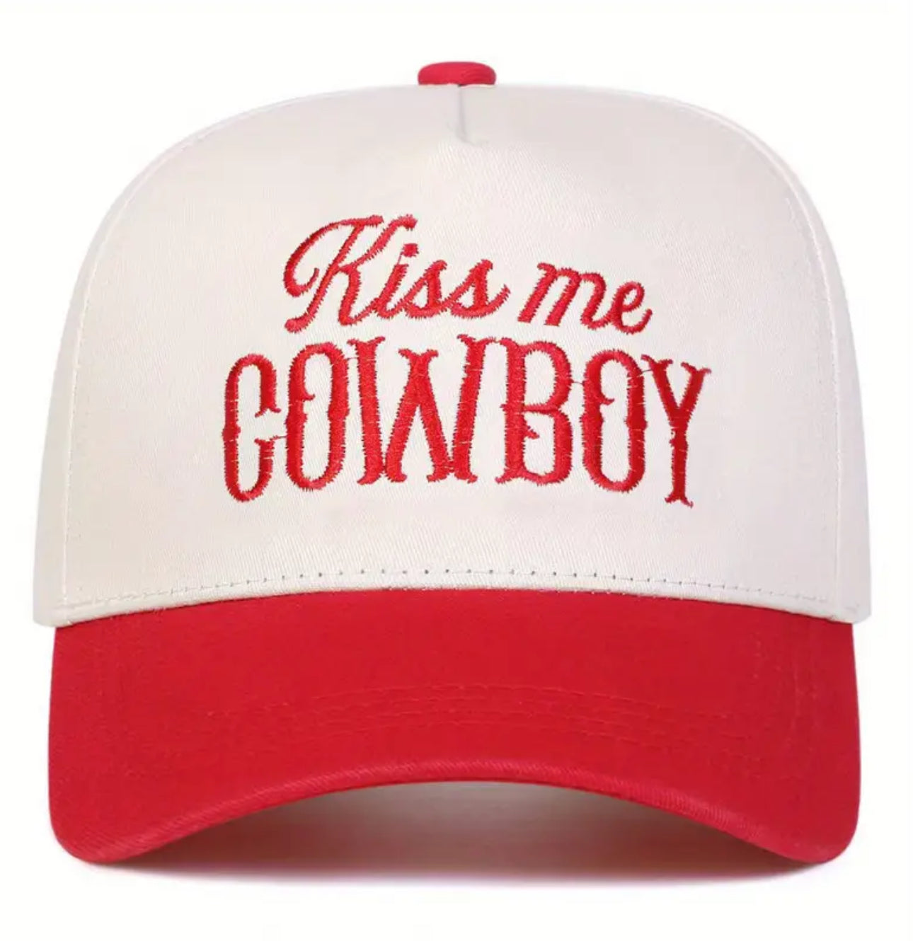 Kiss Me Cowboy Embroidered Hat