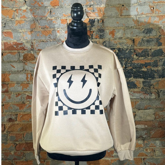 Smiley Crew Neck Sweatshirt